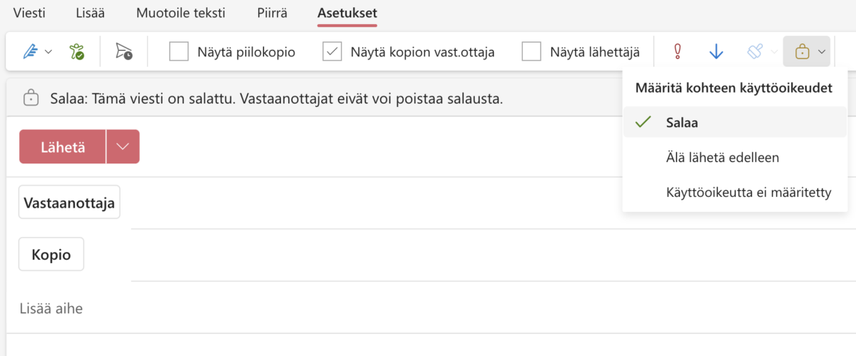 salattu sähköposti